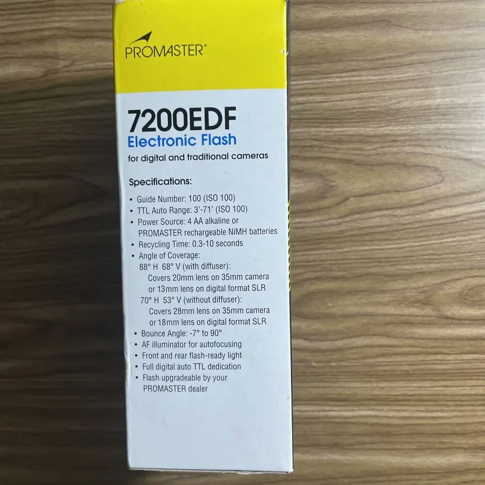 PROMASTER 7200EDF Electronic Flash, For Digital & Traditional Cameras.